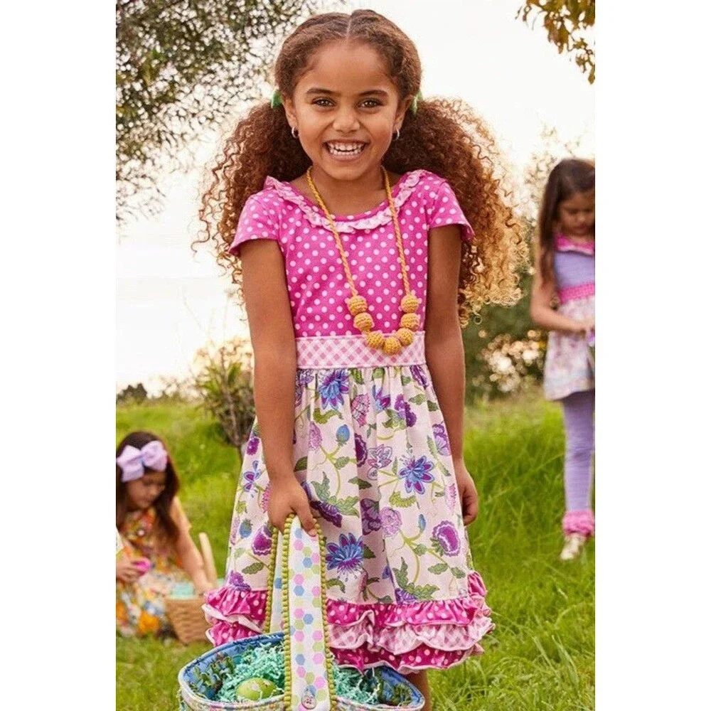 Girls Matilda Jane Daydream Dot Dot Dot Dress Sz 2 Holiday
